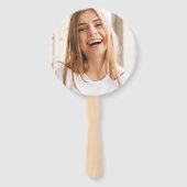 おもしろいフォト顔をスティックブライダルシャワープロップ ハンドファン (裏面)