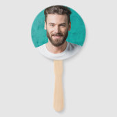 おもしろいフォト顔をスティックブライダルシャワープロップ ハンドファン (正面)