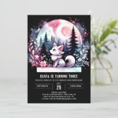おもしろいフォレストウルフ誕生日 招待状 (スタンド正面)