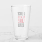 おもしろいフォントのカスタムビールが好き タンブラーグラス (裏面)