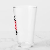 おもしろいフォントのカスタムビールが好き タンブラーグラス (左)