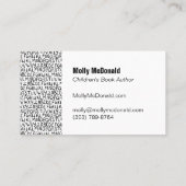 おもしろいフォントパターン – 手書きフォントライターカード 名刺 (裏面)