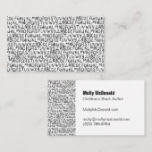 おもしろいフォントパターン – 手書きフォントライターカード 名刺 (正面/裏面)