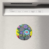 おもしろいフォークアートフラワーマグネット マグネット (インサイチュ (食洗機))