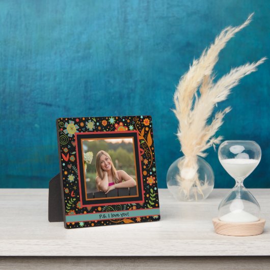 おもしろいフォークフローラかわいい写真カスタマイズ愛メッセージ フォトプラーク (インサイチュ)