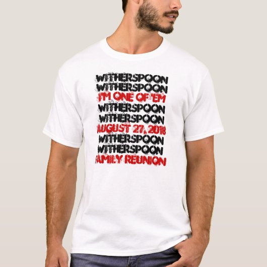 おもしろいフカスタムァミリー懇親会 Tシャツ (正面)