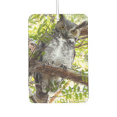 おもしろいフクロウあなたを見る カーエアーフレッシュナー (正面)