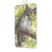 おもしろいフクロウあなたを見る カーエアーフレッシュナー (左)