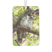 おもしろいフクロウあなたを見る カーエアーフレッシュナー (裏面)