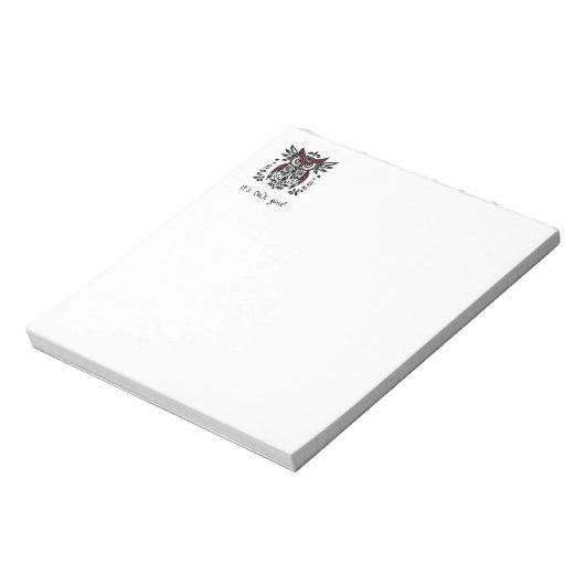 おもしろいフクロウいいぞ!引用文ユーモア ノートパッド (回転)