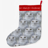 おもしろいフクロウがクリスマスに欲しい ラージクリスマスストッキング (裏面)