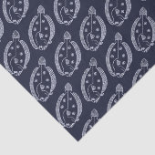 おもしろいフクロウダイがライトパープル最深青 薄葉紙 (詳細)