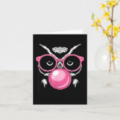 おもしろいフクロウデザイン メンズ レディース ボーイズ ガールズ 幼児 カード (黄色い花)