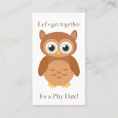 おもしろいフクロウ遊び日 コーリングカード (正面)