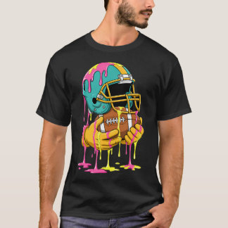 おもしろいフットボール+ドリップ+ボーイズ+アイスクリーム+ストリート Tシャツ