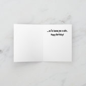 おもしろいフライドベーコンラバー誕生日 カード (内部)