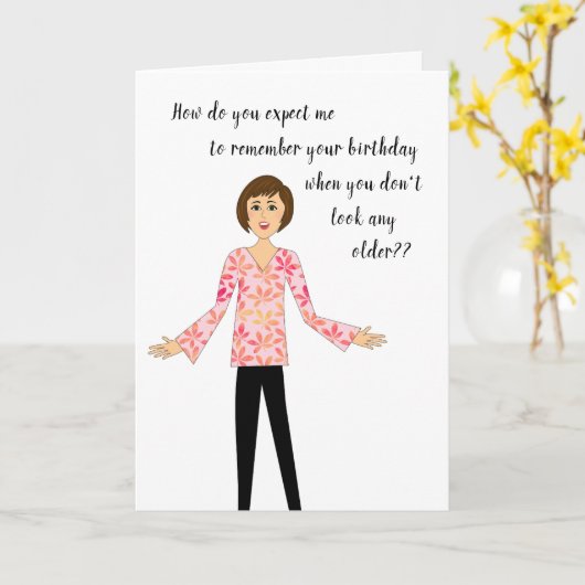 おもしろいフラット名の追加の遅い誕生日挨拶 カード (黄色い花)