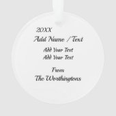 おもしろいフラミンゴオーナメント オーナメント (裏面)