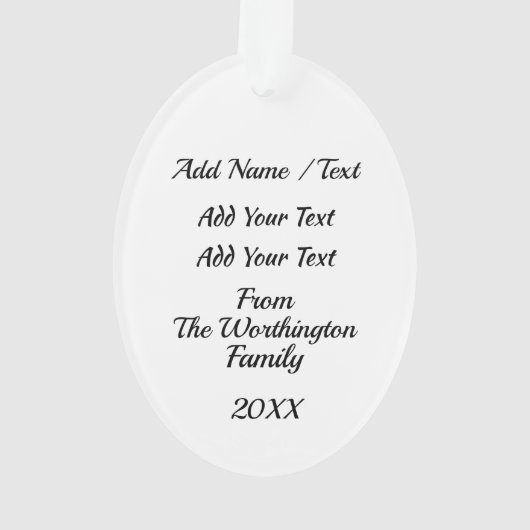 おもしろいフラミンゴオーナメント オーナメント (裏面)