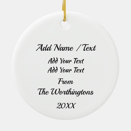 おもしろいフラミンゴサーファー セラミックオーナメント (裏面)