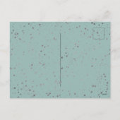 おもしろいフラミンゴスのクリスマスのキラキラ星 シーズンポストカード (裏面)