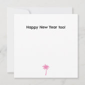 おもしろいフラミンゴファミリークリスマスカード (裏面)