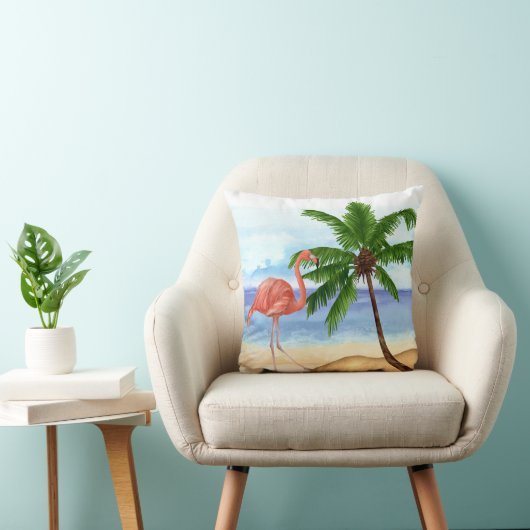 おもしろいフラミンゴ熱帯枕 クッション (椅子)