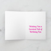 おもしろいフラミンゴ誕生日パーティーのカーニバル カード (内部)