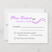 おもしろいフラミンゴ&ハート結婚ズスイートRSVPカード 出欠カード (正面)