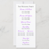 おもしろいフラミンゴ&ハート結婚式 プログラムフラットカード (裏面)