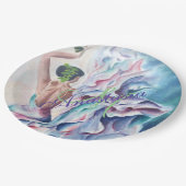 おもしろいフラメンコダンスパーティーモノグラム ペーパープレート (アングル)