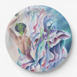 おもしろいフラメンコダンスパーティーモノグラム ペーパープレート