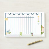 おもしろいフラワーとタブノートLRGポストイットノート ポストイット (デスク)