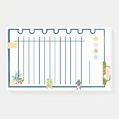 おもしろいフラワーとタブノートLRGポストイットノート ポストイット (正面)