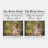 おもしろいフラワーガール提案新聞フラワーブーケ ラッピングペーパーシート (正面3)