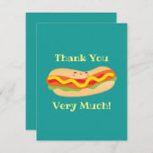 おもしろいフランクおユーモアのあるりホットドッグPUNありがとう サンキューカード (正面/裏面)