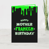 おもしろいフランケンシュタインハロウィンハッピーバースデー サンキューカード (正面)