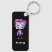 おもしろいフランケンシュタインモンスターハロウィンおもしろい キーホルダー (裏面)