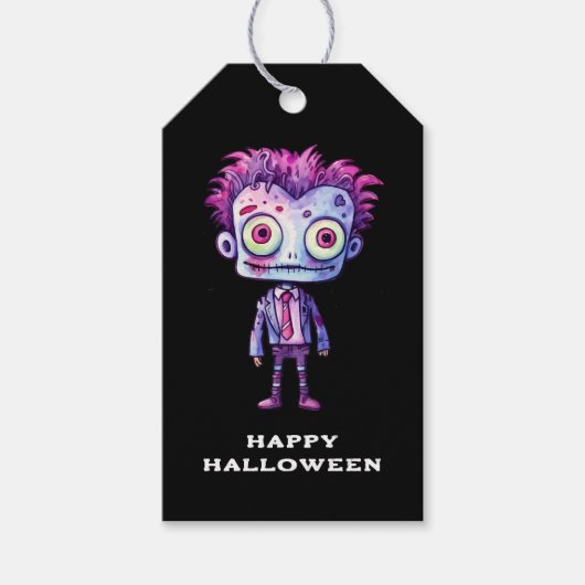 おもしろいフランケンシュタインモンスターハロウィンおもしろい ギフトタグ (正面)