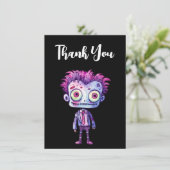 おもしろいフランケンシュタインモンスターハロウィンおもしろい サンキューカード (スタンド正面)