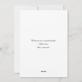 おもしろいフランケンシュタインモンスターハロウィンおもしろい シーズンカード (裏面)