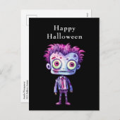 おもしろいフランケンシュタインモンスターハロウィンおもしろい シーズンポストカード (正面/裏面)