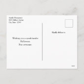 おもしろいフランケンシュタインモンスターハロウィンおもしろい シーズンポストカード (裏面)