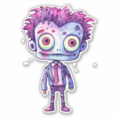 おもしろいフランケンシュタインモンスターハロウィンおもしろい シール (正面)