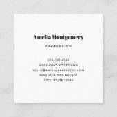 おもしろいフランケンシュタインモンスターハロウィンおもしろい スクエア名刺 (裏面)