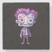 おもしろいフランケンシュタインモンスターハロウィンおもしろい ストーンコースター (正面)