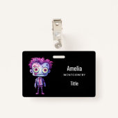 おもしろいフランケンシュタインモンスターハロウィンおもしろい バッジ (裏面クリップ)