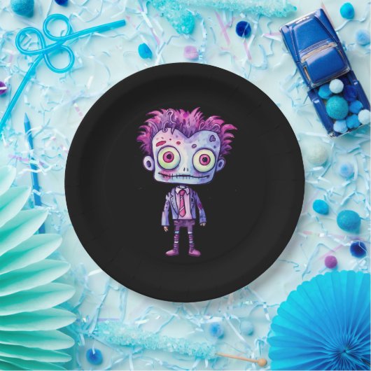 おもしろいフランケンシュタインモンスターハロウィンおもしろい ペーパープレート (パーティー)