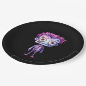 おもしろいフランケンシュタインモンスターハロウィンおもしろい ペーパープレート (アングル)