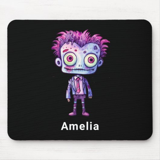 おもしろいフランケンシュタインモンスターハロウィンおもしろい マウスパッド (正面)